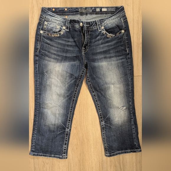 Miss Me jeans mid-rise easy crop size 32 - Picture 2 of 3
